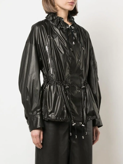 Shop Isabel Marant Creased Drawstring Jacket In Black