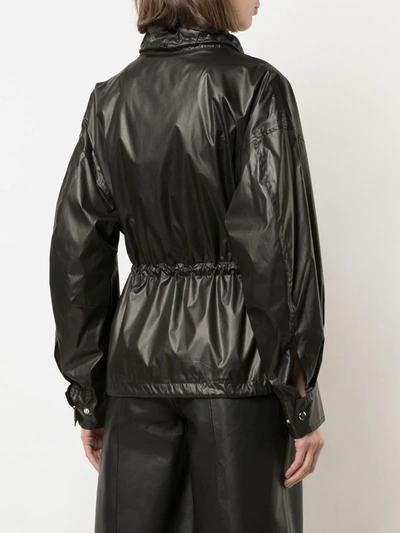 Shop Isabel Marant Creased Drawstring Jacket In Black