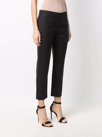 Shop Alexander Mcqueen Tailored Cropped Trousers In Black