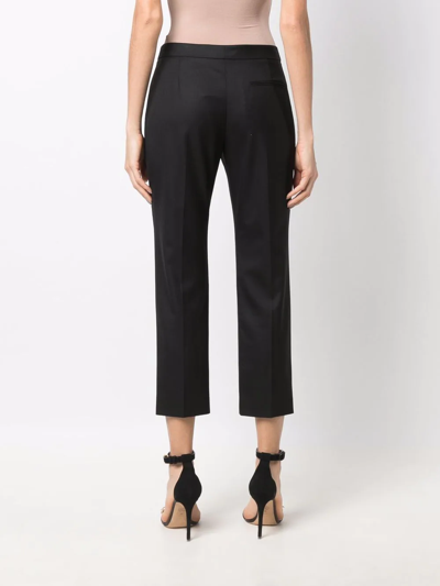 Alexander Mcqueen Tailored Cropped Trousers In Black