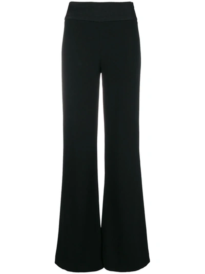 Shop Galvan High Waist Flared Trousers In Black