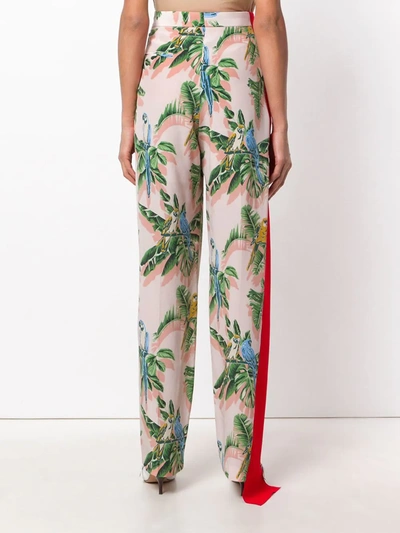 Shop Stella Mccartney Tropical Print Trousers In Pink ,multicolour