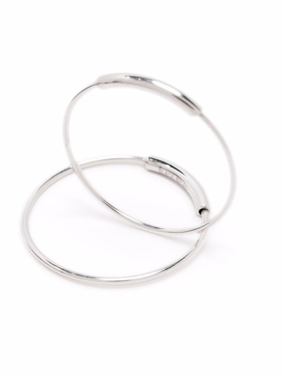 Shop Maria Black Basic 19 Hoop Earrings In Silver