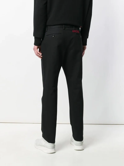 logo stitched tailored trousers