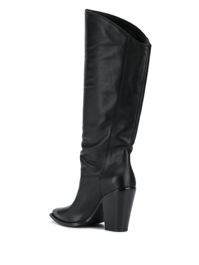 Shop Ash Brandon Stitched High Boots In Black