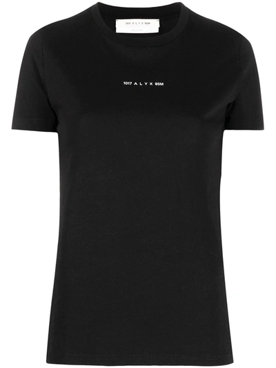 Shop Alyx Circle Logo-print Cotton T-shirt In Black