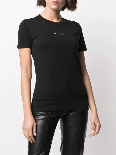 Shop Alyx Circle Logo-print Cotton T-shirt In Black