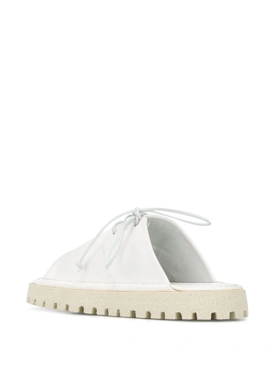 Shop Marsèll Lace-up Detail Sandals In White