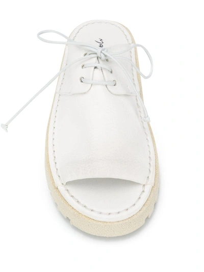 Shop Marsèll Lace-up Detail Sandals In White