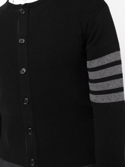 Thom Browne 4-bar Stripe Button-up Cardigan In Schwarz