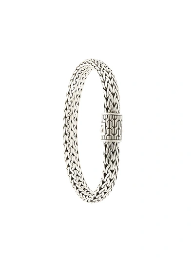 Shop John Hardy Classic Chain Medium Flat Chain Bracelet In Silver