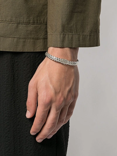Shop John Hardy Classic Chain Medium Flat Chain Bracelet In Silver