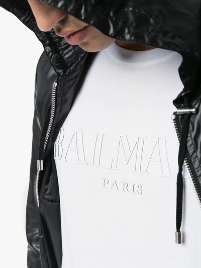 Shop Balmain Logo-print T-shirt In White