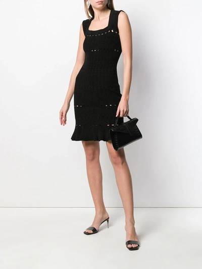 Pre-owned Alaïa 2000's Knitted Mini Dress In Black