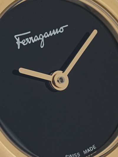Shop Ferragamo Gancini 22mm Watch In Black