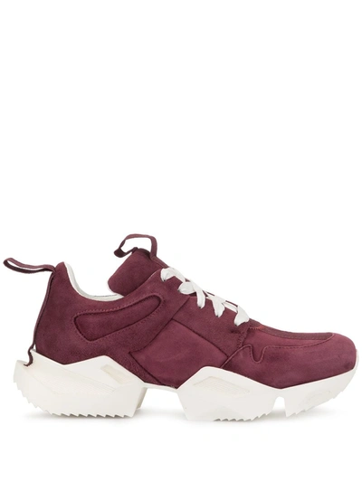 Shop Ben Taverniti Unravel Project Cut Out Sneakers In Red