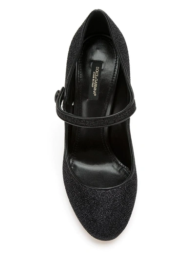 Shop Dolce & Gabbana Mary Jane Sculpted Heel Pumps In Black