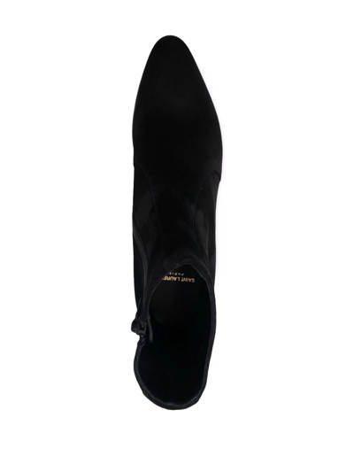Shop Saint Laurent Vassili Ankle Boots In Schwarz