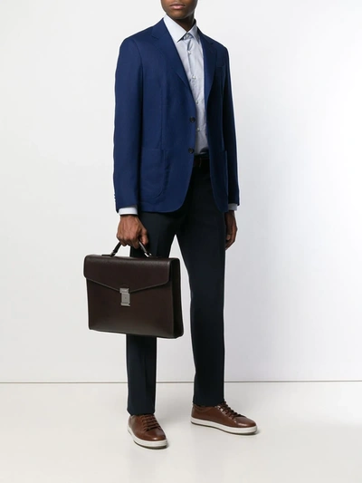 Shop Church's Warwick Logo Engraved Briefcase In Black