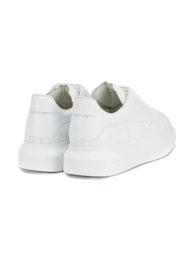 Shop Alexander Mcqueen Mono Oversized Sole Sneakers In White