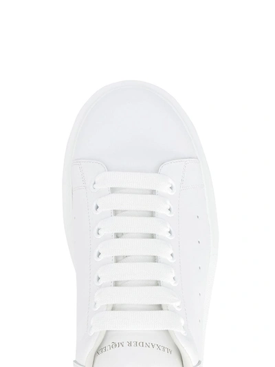 Shop Alexander Mcqueen Mono Oversized Sole Sneakers In White