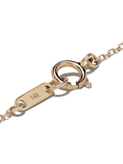 Mizuki 14k Charm Baroque Slide White Freshwater Necklace  In Gold