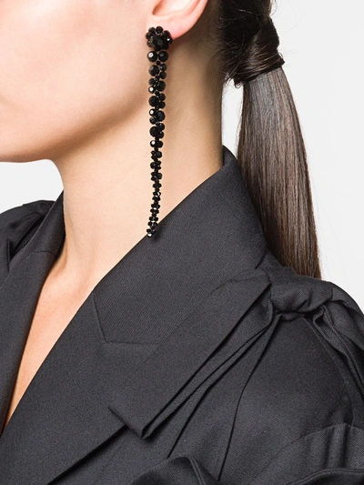 Simone Rocha Bead-emellished Drop Earrings In Jet Black