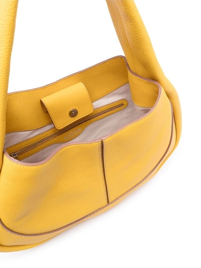 Shop Tod's Debossed-logo Shoulder Bag In Yellow