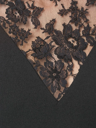 Shop Givenchy Mini Floral Lace Dress In Black