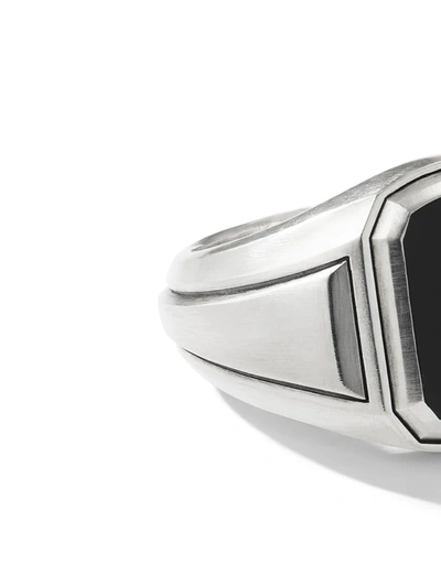 Shop David Yurman Sterling Silver Deco Onyx Signet Ring