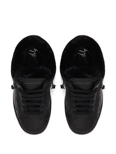 Shop Giuseppe Zanotti Addy Wedge Sneakers In Black