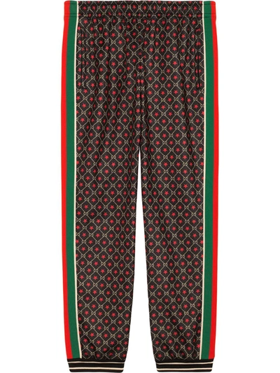 Shop Gucci Star-print Track Pants In Brown