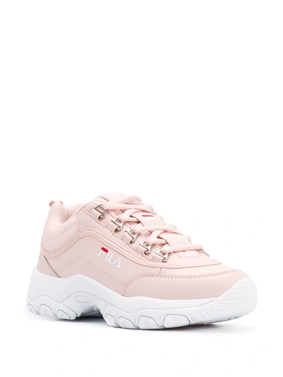 Shop Fila Strada Low Sneakers In Pink