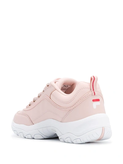 Shop Fila Strada Low Sneakers In Pink