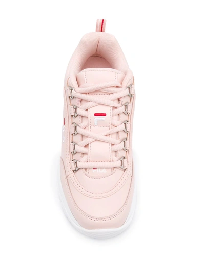 Shop Fila Strada Low Sneakers In Pink
