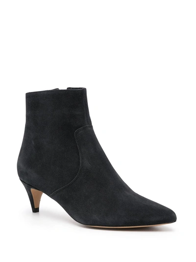 Shop Isabel Marant Suede Ankle Boots In Black