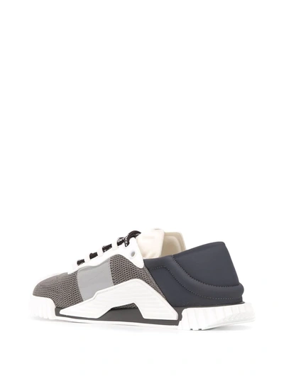Dolce & Gabbana Ns1 Slip On Sneakers In Mixed Materials In Grey