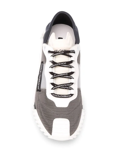 Dolce & Gabbana Ns1 Slip On Sneakers In Mixed Materials In Grey
