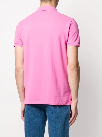 Shop Ralph Lauren Slim-fit Polo Shirt In Pink