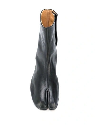 Maison Margiela Brown Tabi Ankle Boots In Black