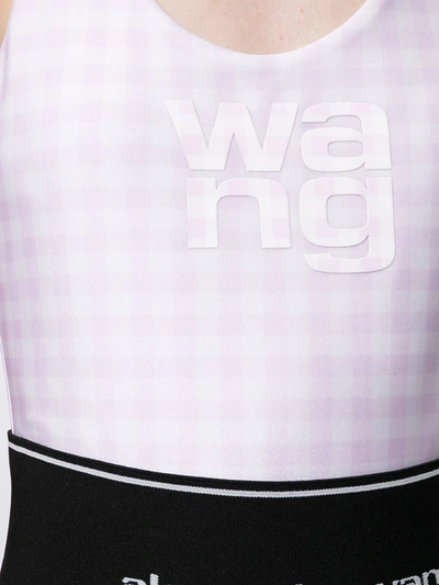 Shop Alexander Wang T Logo-print Bodysuit In Pink