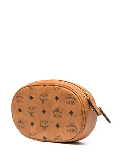 Shop Mcm Small Essential Crossbody Bag In Brown