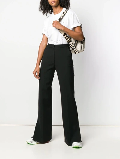 Shop Stella Mccartney Tailored Flared Trousers In Black