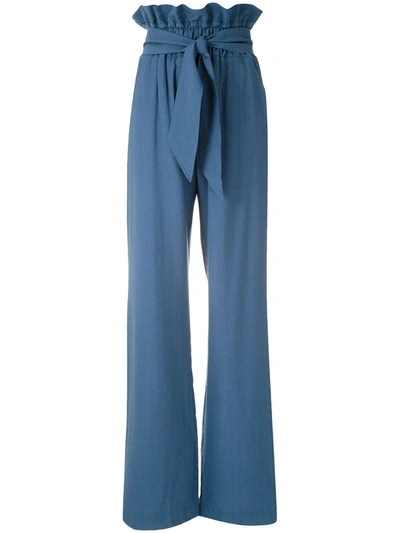 Olympiah Laurier Paperbag Waist Trousers In Blue
