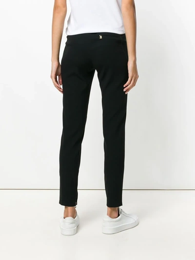 Pre-owned Moschino Vintage Skinny Zipped Trousers In Black