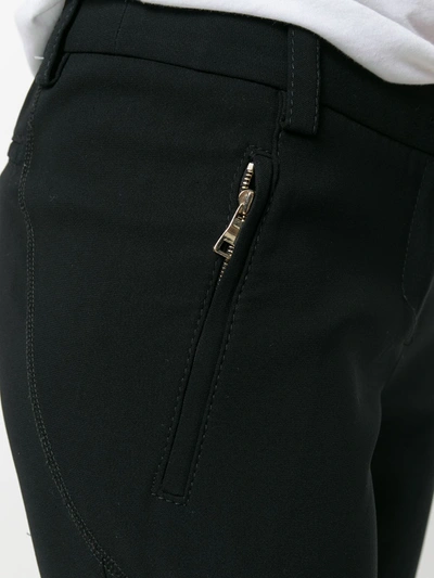 Pre-owned Moschino Vintage Skinny Zipped Trousers In Black
