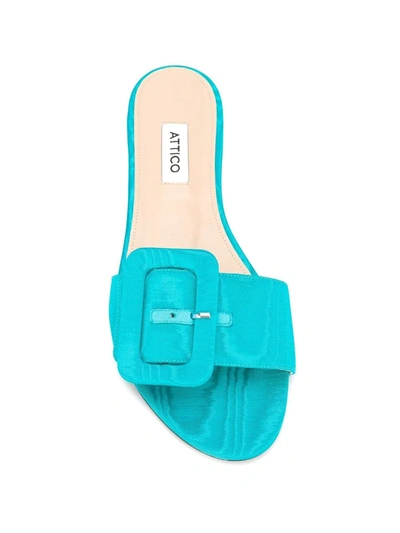 Shop Attico Buckle Open-toe Sandals In Blue