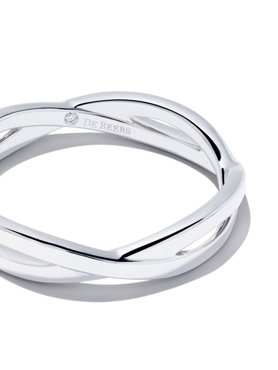 Shop De Beers 18kt White Gold Infinity 3mm Band