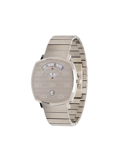 Shop Gucci Grip 35mm Watch In Silber