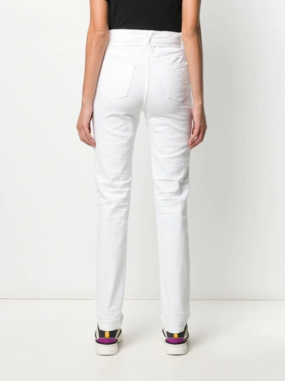 Shop Just Cavalli Belted Waist Trousers In White